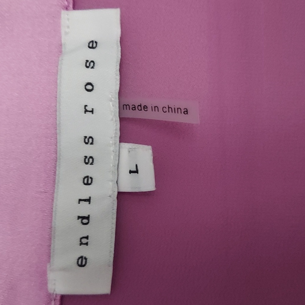 Endless Rose Sheer Collared Button Down Lilac Shi… - image 2